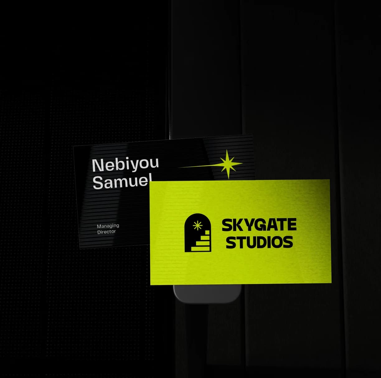 SkyGate Studios identity cards